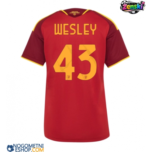 Ženski Nogometni dresi AS Roma Wesley Franca #43 Domači 2026-27 Kratek Rokav